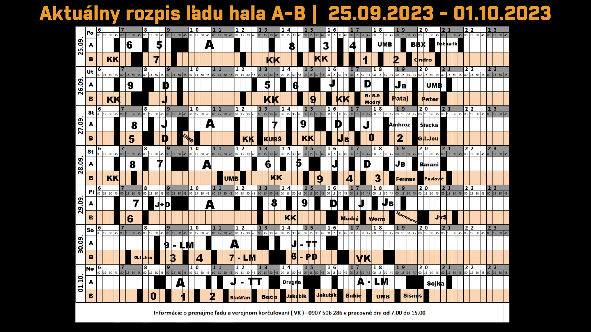 Rozpis ľadu